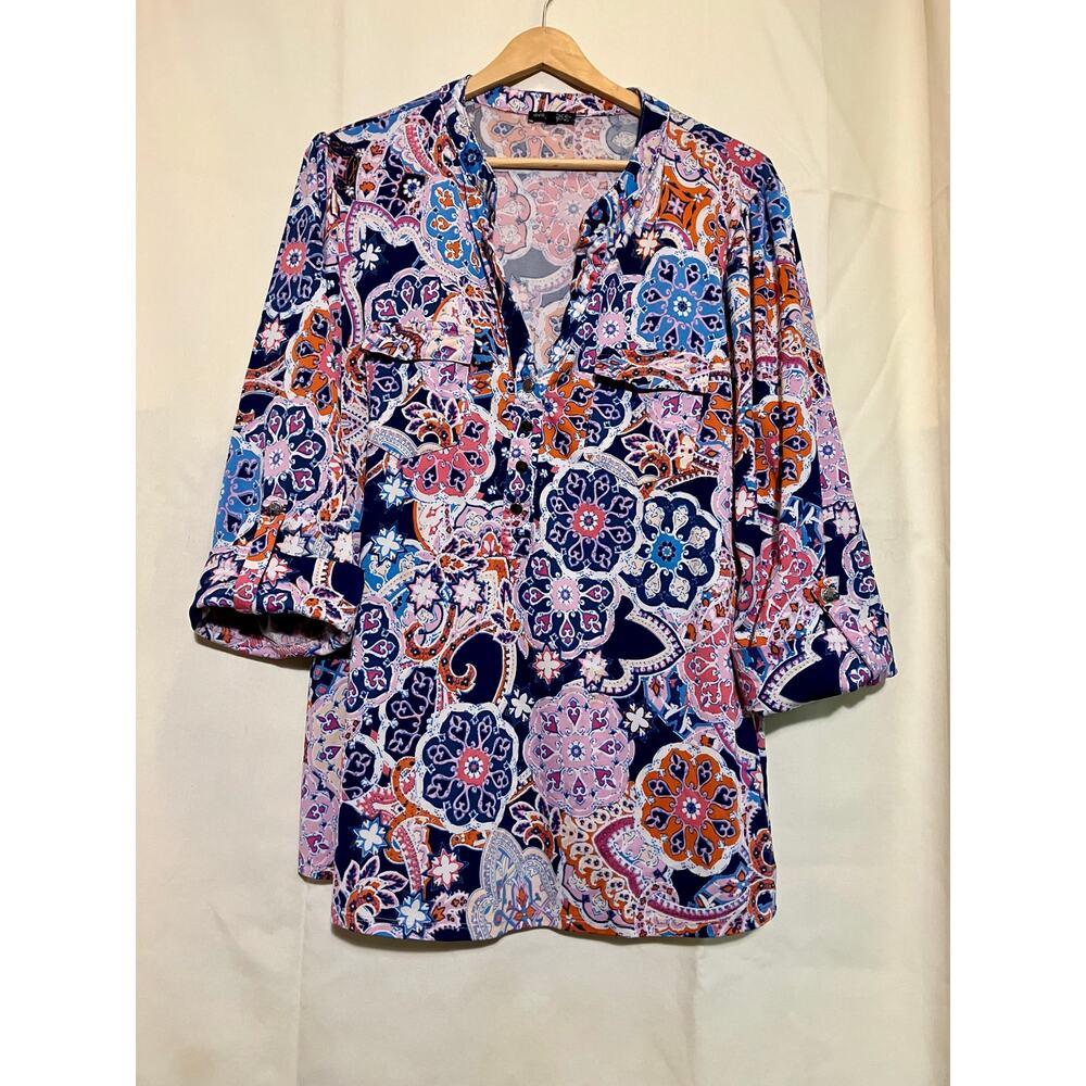 Ava & Grace Patterned Blouse Woman’s 1X.
